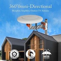 360 Omni-directional Outdoor TV Antenna RV Marine Gain Booster Digital U... - $71.99