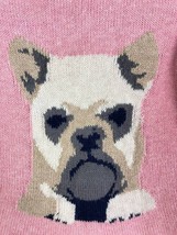 Tucker + Tate Bulldog Dog Sweater Girls 4 Pink Cotton Cashmere Blend Pullover  - £19.78 GBP