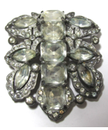 Beautiful Eisenberg Original Ice Fur Clip Early Piece Large Stone Rhodiu... - $197.99