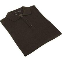 Mens PRINCELY Soft Merinos Wool Sweater Knits Lightweight Polo 1011-40 Brown image 2