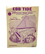 Ebb Tide Vintage PIano Sheet Music Carl Sigman 1954 Simplified Solo John... - £7.02 GBP