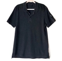 Belstaff Men&#39;s Polo Shirt Grey Embellished Padded Shoulder Accent Size XL - $32.98