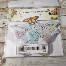 3D Butterfly Stickers Holographic Silver - Brand New - $7.99