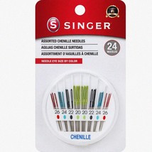 StitchMaster Dial: 24 Assorted Chenille Needles (Sizes 20-26) - £25.23 GBP