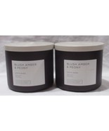 White Barn Bath &amp; Body Works 3-wick Candle Lot Set of 2 BLUSH AMBER &amp; PEONY - $1,478.69 MXN