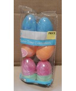 Easter Egg 1 1/2&quot;x 2&quot; Snap Together Multicolor Pearl 8ea Treat Container... - £1.99 GBP