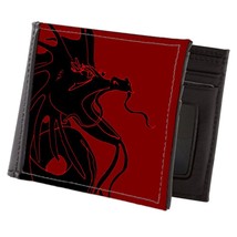 Black Dragon Leather Bifold Wallet - £31.86 GBP