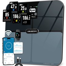 Ablegrid Body Fat Scale,Fsa Hsa Eligible Smart Wifi Digital Bathroom, 400Lb - £75.18 GBP