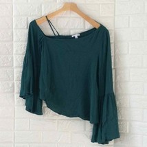 Leith forest green bell sleeve blouse - £29.09 GBP