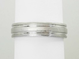 Novell Designer Men&#39;s 6mm Wide Brushed Wedding Band Ring Platinum Size 12 - $1,350.00