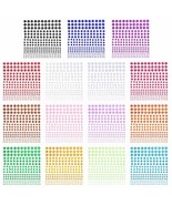 Self-Adhesive Rhinestone Sticker 3375 Pieces Crystal In 5 Size 15 Colors... - £11.00 GBP