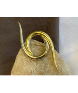 14K Yellow Gold Brooch 7.45g Fine Jewelry Italy Classic Double Swirled Pin - £474.00 GBP