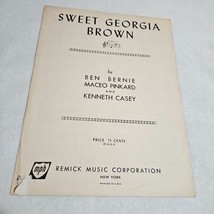 Sweet Georgia Brown by Ben Bernie, Maceo Pinkard, Kenneth Casey 1925 Sheet Music - £4.78 GBP
