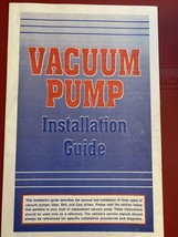 1996 Automotive Cart Gear Belt Cam Driven Vacuum Pump Installation Basic Guide - £6.95 GBP