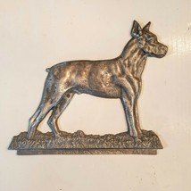 Staffordshire Bull Terrier Boxer Dog Cast Metal Sign Topper Shop Project... - $19.79