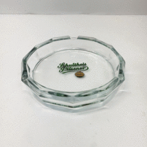 Schultheis Pilsner Clear Glass Cigar Ashtray 3 Slot Round Scalloped Edge... - $14.99