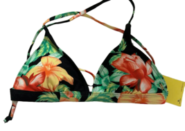 RIP CURL Damen Blumenmuster Paradise Dreieck Surfen Bikini Top, Schwarz, XS - £15.57 GBP