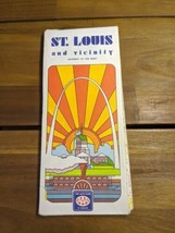 Vintage 1972 St Louis And Vicinity Gateway To The West AAA Travel Brochure Map - £31.64 GBP