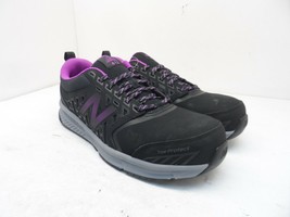 New Balance Women&#39;s 412 Alloy-Toe Casual Work Shoes Black/Purple Size 11M - £40.10 GBP
