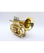 Hot Sale Great Pocket Trumpet Brass Concert Bb Nice Pitch Professional C... - £111.22 GBP
