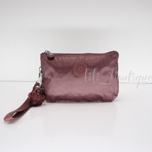 NWT Kipling AC8276 Creativity XL Extra Large Pouch Nylon Dark Maroon Metallic 44 - £28.93 GBP