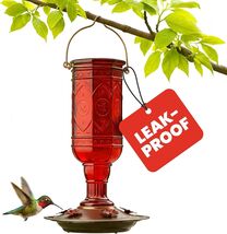 20 oz Red Jewel Hummingbird Feeder - Attract More Birds with 5 Feeding P... - $35.59