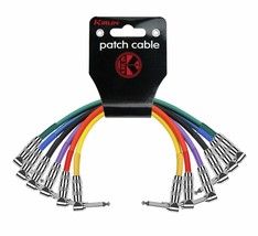 Right Angle 1/4-Inch Plugs Colored Patch Cable, 1 Foot By Kirlin Cable, 01. - $43.99