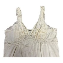 Shadowline Sleeveless Lace Trim Nylon Vintage Sweep V Neck Nightgown Size Medium - £36.67 GBP