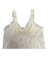Shadowline Sleeveless Lace Trim Nylon Vintage Sweep V Neck Nightgown Siz... - £36.63 GBP