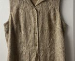 Ann Taylor Sleeveless Button Up Blouse Womens Size 10 Silk Lined Diamond... - $24.70