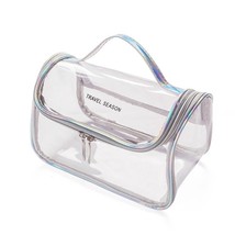 Fashion Transparent Laser Travel Makeup Bag Women Handbag Zipper Wash Organizer  - £48.39 GBP