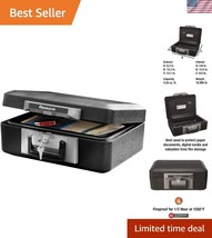 Classified Fireproof Safe Box with Key Lock - Secure Storage 6.3x15.3 In... - $59.50