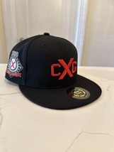 Rings Crowns CUBAN X GIANTS Hat Negro Leagues Black Red Fitted Cap 7 3/4 - £19.84 GBP