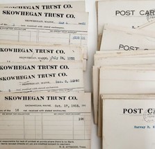 Skowhegan Trust Co Bank Postcards Stamps Lot Of 88 1910s And Later Maine... - £54.66 GBP