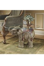 30” Jaipur Elephant Indian Coffee Table With Glass Top (a,dt) - £1,176.02 GBP