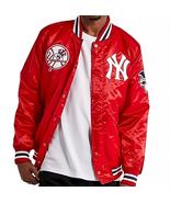 New York Yankees Red Satin Varsity Bomber Jacket – DSHARKS Premium Edition - €128,74 EUR+