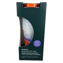 Starbucks Halloween 2022 Set Of 6 Reusable Glow In The Dark Hot Cups Limited NEW - $49.49