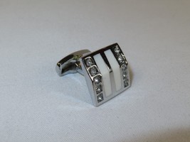 Men J.Valintin Cufflinks Vitorofolo for French Cuff Shirt V39-71 Silver Diamond image 2