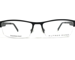 ALFRED SUNG Brille Rahmen AS 5021 BLK CEN Schwarz Rechteckig 55-17-140 - $41.71