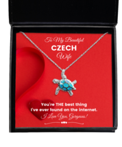 Czech Wife Necklace Birthday Gifts - Turtle Pendant Jewelry Present From  - £40.55 GBP