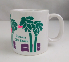 Vintage Agiftcorp Panama City Beach Brightly Colored Collectible 3.5&quot; Coffee Cup - $9.69
