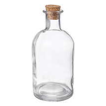 Clear Glass Small Neck Bottle with Cork, 5 inches - $15.71