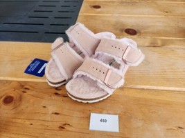  Birkenstock Arizona Shearling Suede Sandals Light Rose  EU37 (US L6 M4) NARROW - £104.23 GBP