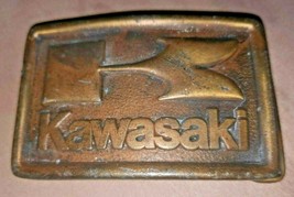 Vintage 1976 Kawasaki Limited Edition Belt Buckle Indiana metal craft mc1 - £32.90 GBP