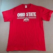 Ohio State Buckeyes Red T-Shirt Delta Pro Weight Men’s L NCAA Graphic Tee - $25.28 CAD
