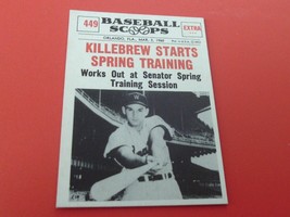 1961 Topps #449 Killebrew Baseball Scoops Near Mint / Mint Or Better - £35.58 GBP