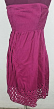 The Limited Womens Dress Size 6 Purple Strapless Pleated Embroidered Bot... - £15.79 GBP