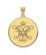SS w/GP William And Mary XL Enamel Disc Pendant - $140.87 CAD