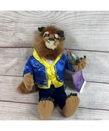 Beauty and the Beast Plush Disney Talking Stuffed With Rose Animal 17” L... - $47.35 CAD
