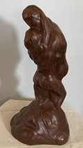 Hand-painted Brown Statue 1960s MCM Nude “The Lovers” Amor Art Vintage Sculpture - £22.60 GBP